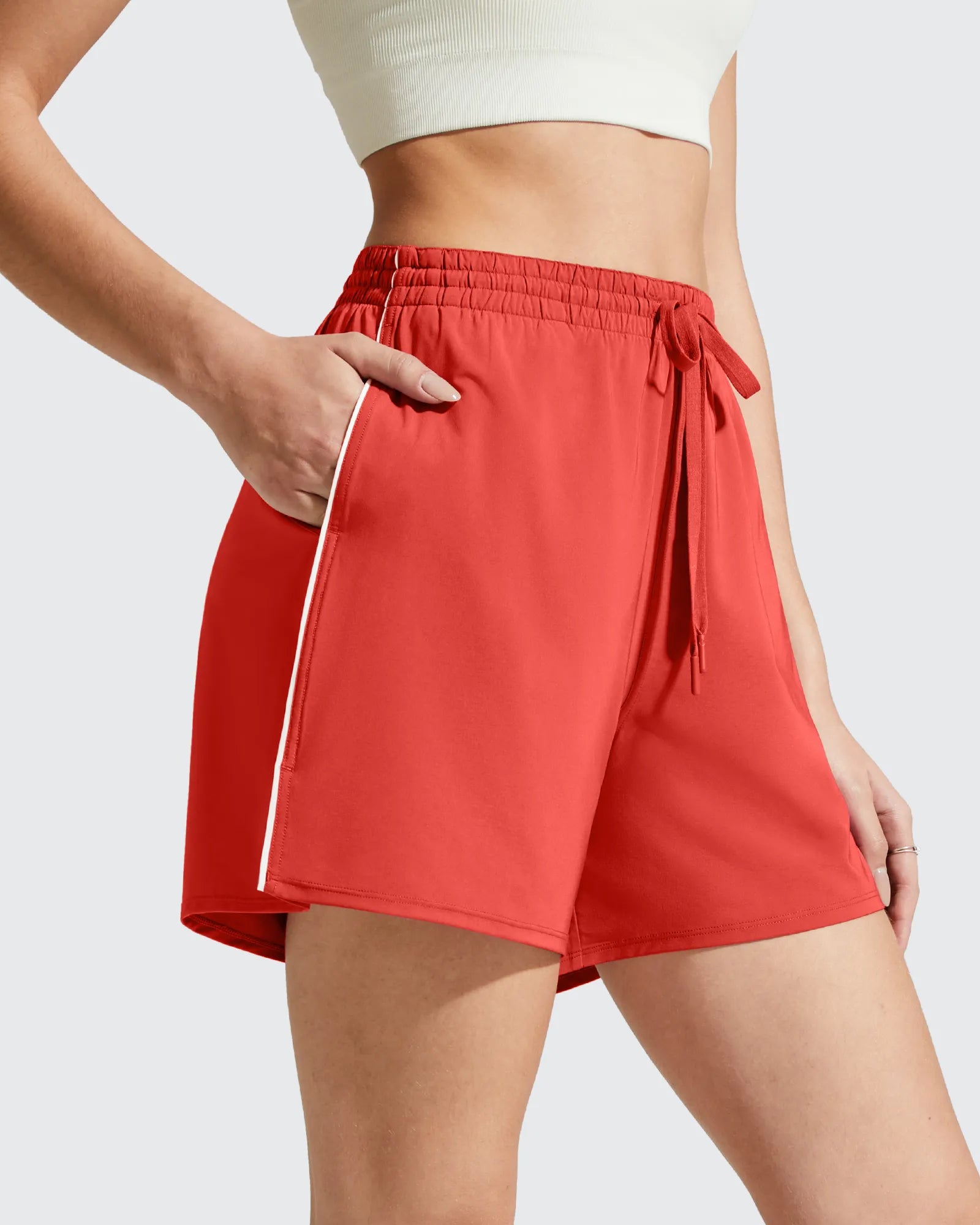Chillwhisp Built-in Shorts Split Running Shorts 3''