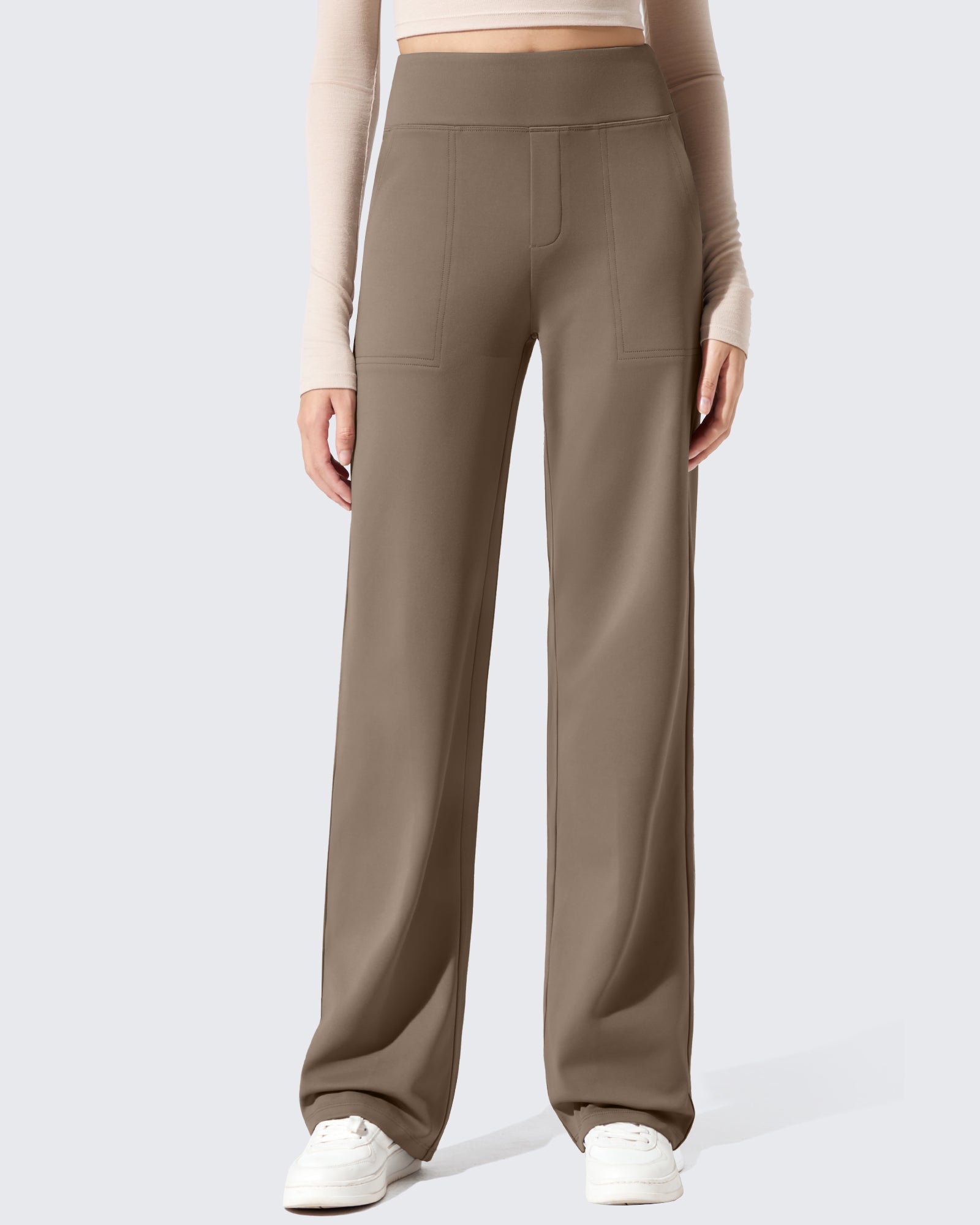 EverGoing Fleece Lined High-Waisted Dressy Pants - G4Free