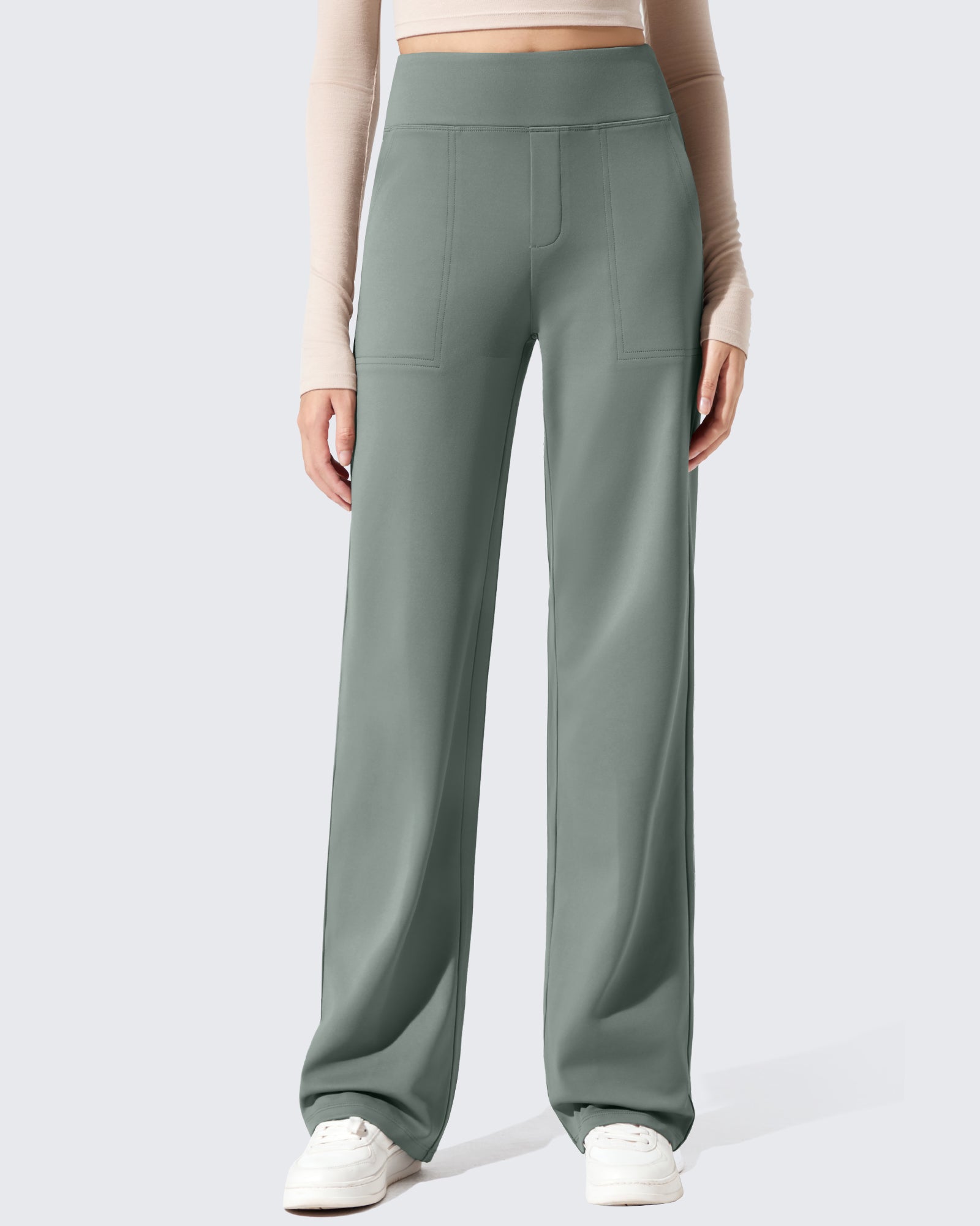 EverGoing Fleece Lined High-Waisted Dressy Pants - G4Free