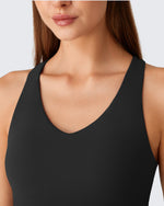 G4Free BareFeel Racerback Tank Top with Removable Padded Bra