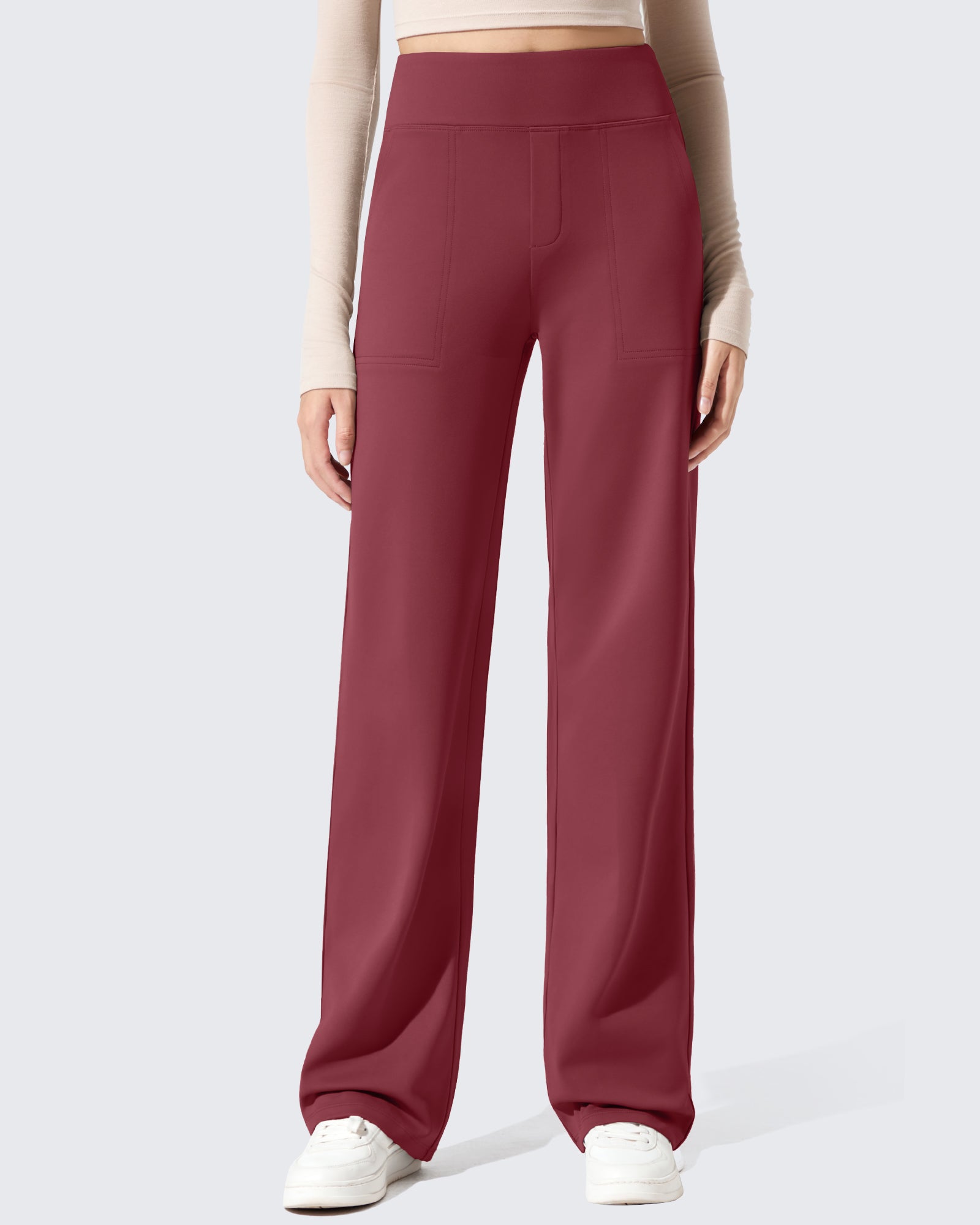 EverGoing Fleece Lined High-Waisted Dressy Pants - G4Free