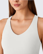 G4Free BareFeel Racerback Tank Top with Removable Padded Bra