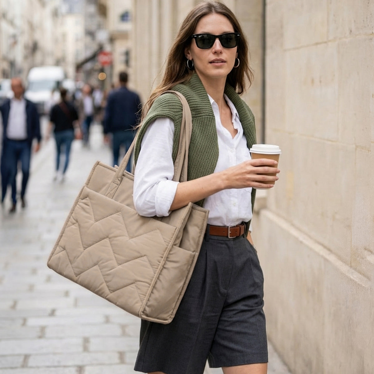 G4Free Lightweight Quilted Tote with Laptop Compartment