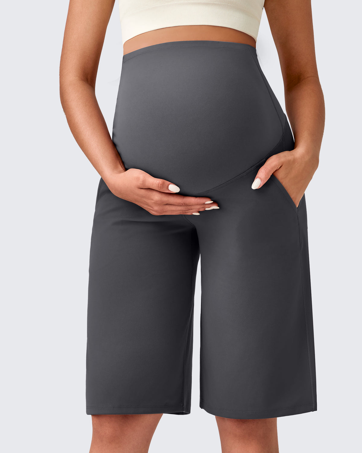 EverGoing Maternity Athletic Bermuda Shorts 12'' - G4Free