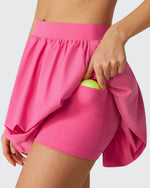Chillwhisp Bubble Ruffled Hem Inner Shorts Tennis Skirts 14''
