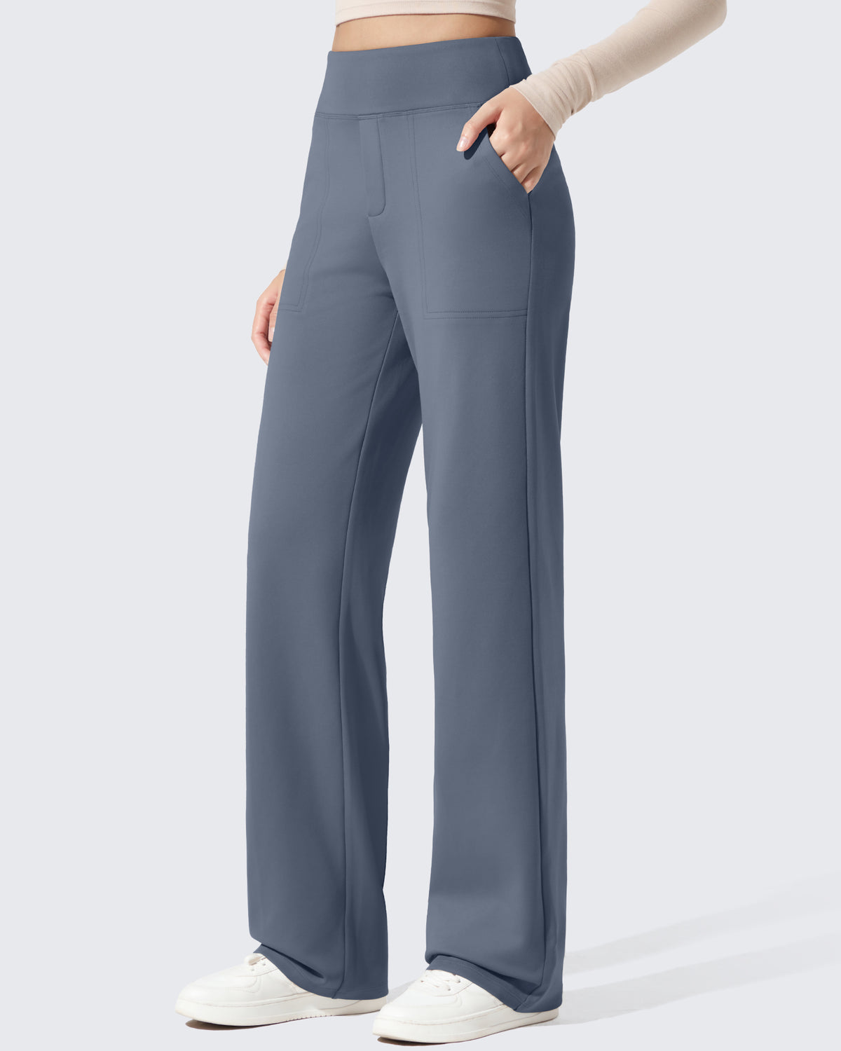 EverGoing Fleece Lined High-Waisted Dressy Pants - G4Free