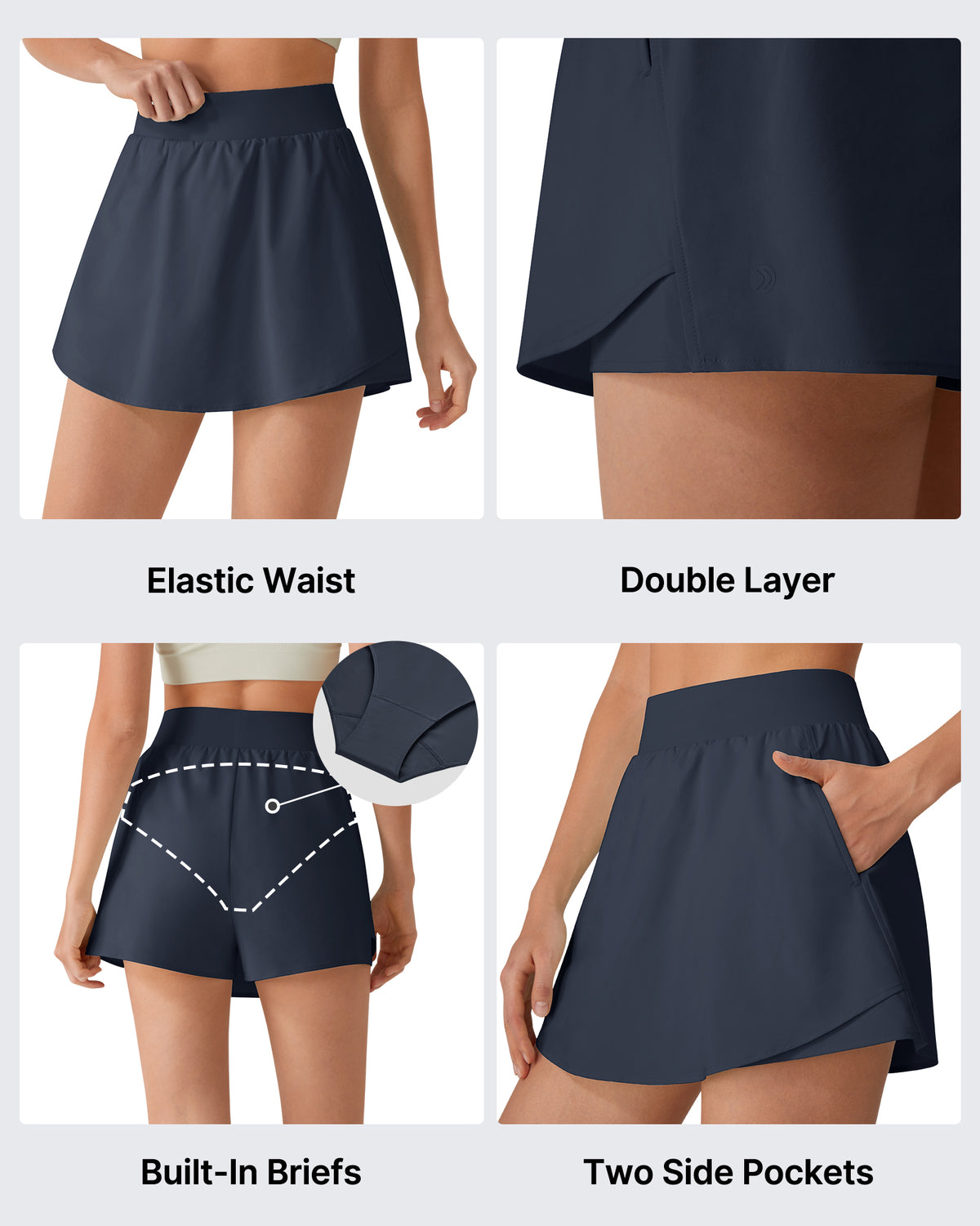 G4Free Chillwhisp 2" Tennis Skort with Pockets