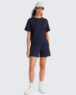 G4Free Waffle Knit 4'' High Waisted Shorts with Pockets