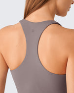 G4Free BareFeel Racerback Tank Top with Removable Padded Bra