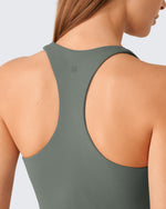 G4Free BareFeel Racerback Tank Top with Removable Padded Bra