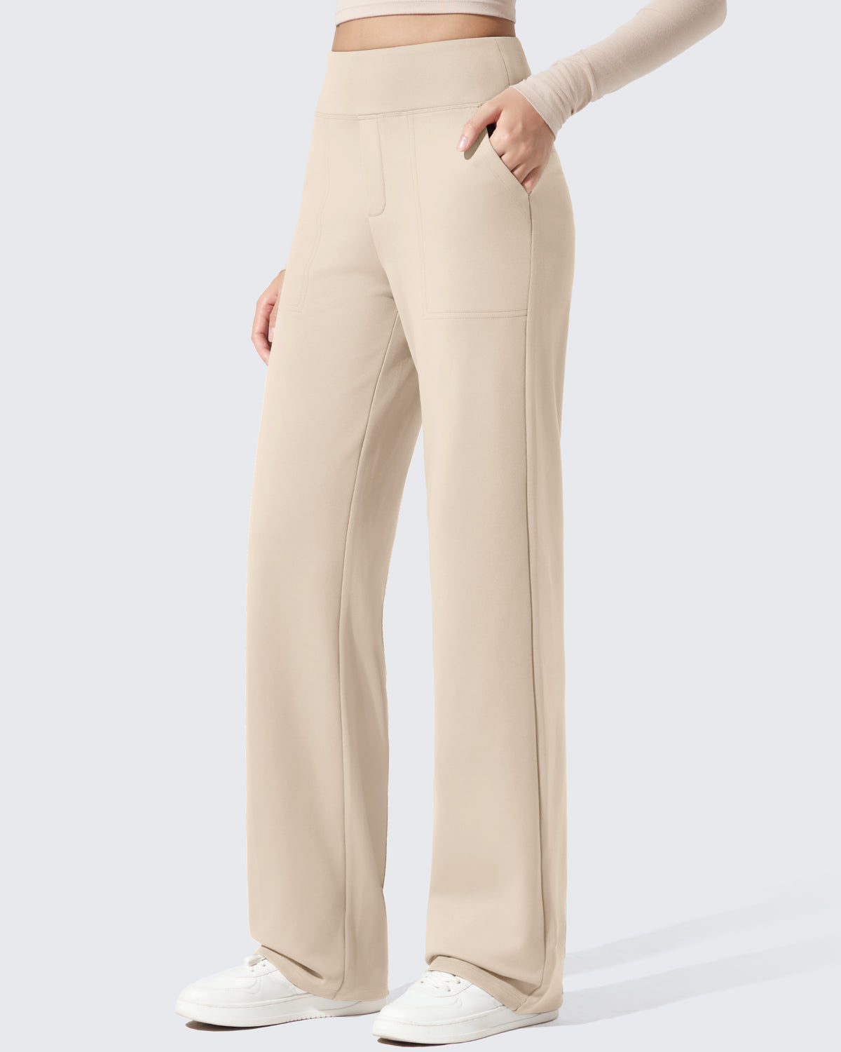 EverGoing Fleece Lined High-Waisted Dressy Pants - G4Free