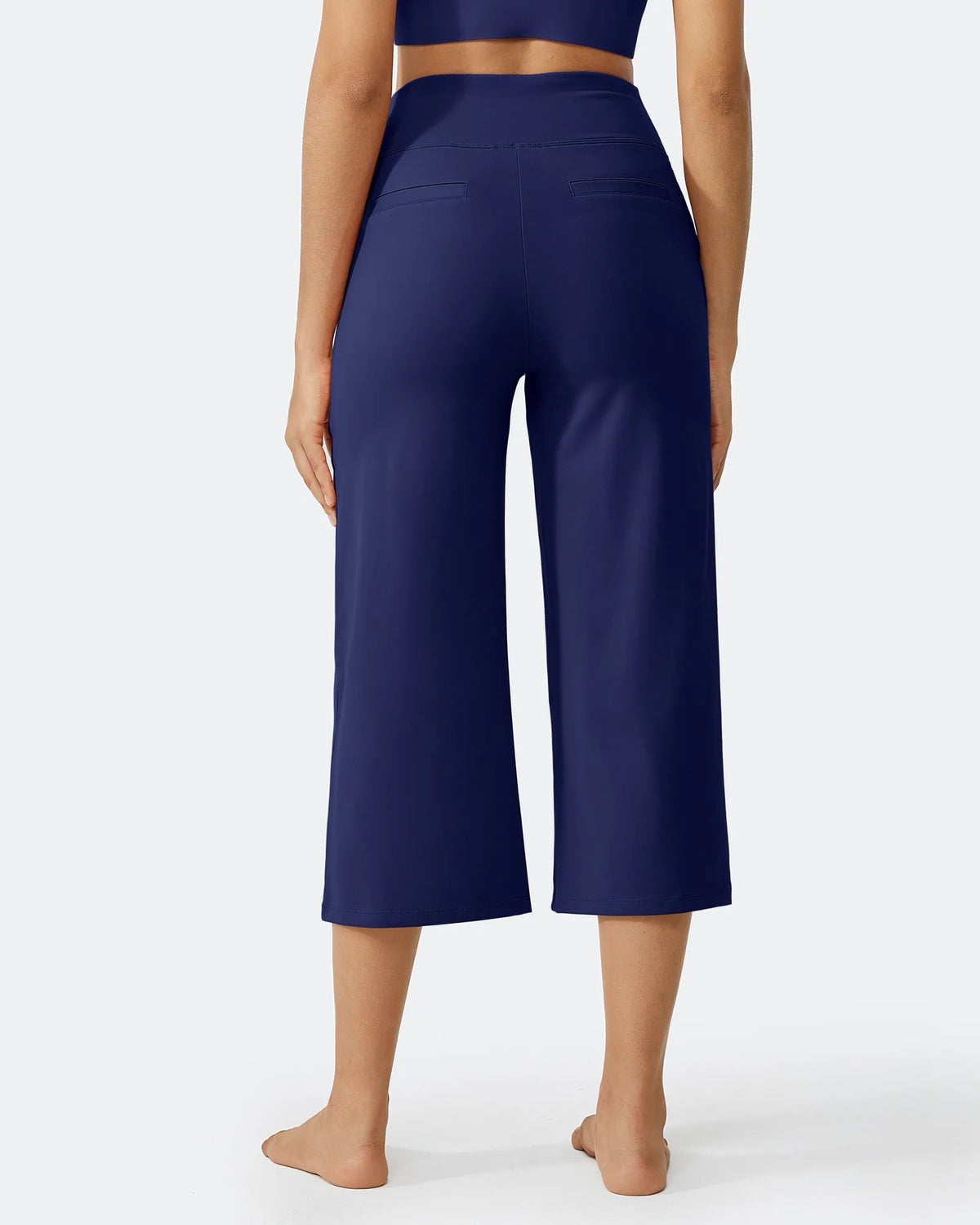 EverGoing Wide Leg High-Waist Casual Capri Pants - G4Free
