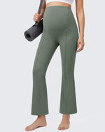 G4Free EverGoing Maternity Flare Leggings with Pockets – Over the Belly 25''