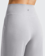 Ribbed Bermuda High-Waist Knee Length Shorts 11''