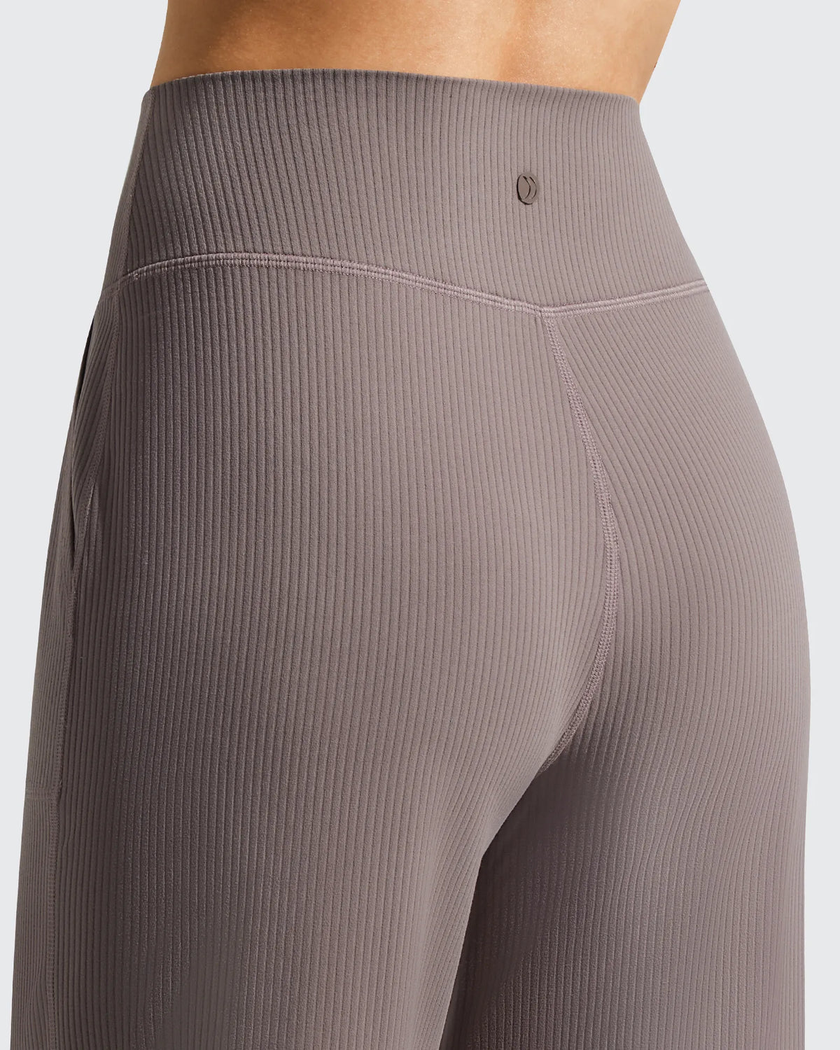 Ribbed Bermuda High-Waist Knee Length Shorts 11''