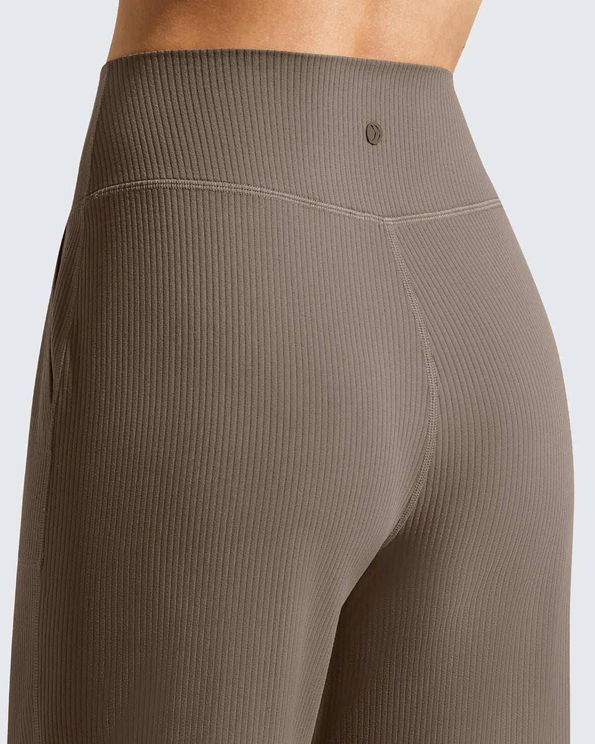 Ribbed Bermuda High-Waist Knee Length Shorts 11''