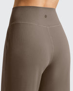 Ribbed Bermuda High-Waist Knee Length Shorts 11''