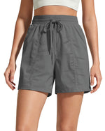 G4Free 4" High Waisted Casual Shorts with Pockets
