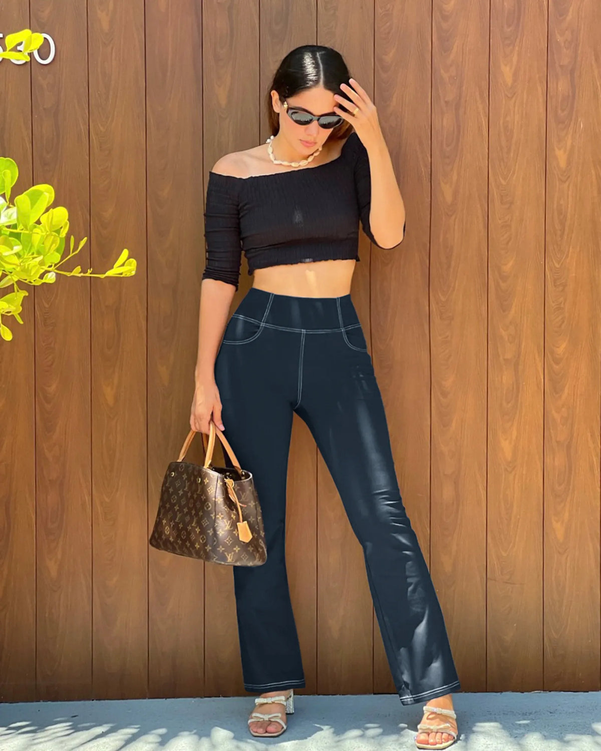 EverGoing Stretchy High-Waisted Multiple Flare Work Pants - G4Free