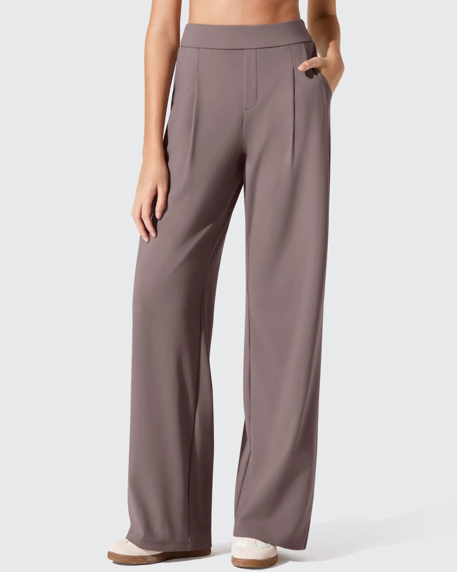 ShiftReady Two Front Pleated Wide Leg Dress Pants