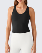 G4Free BareFeel Racerback Tank Top with Removable Padded Bra