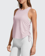 Ruch Side High Neck Racerback Muscle Tank Tops