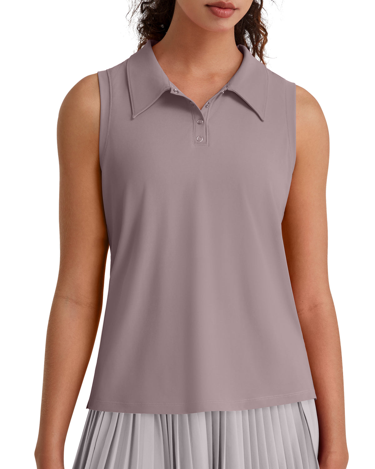 G4Free UPF 50+ Sleeveless Golf Polo with Side Slit – Quick Dry