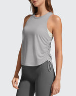Ruch Side High Neck Racerback Muscle Tank Tops