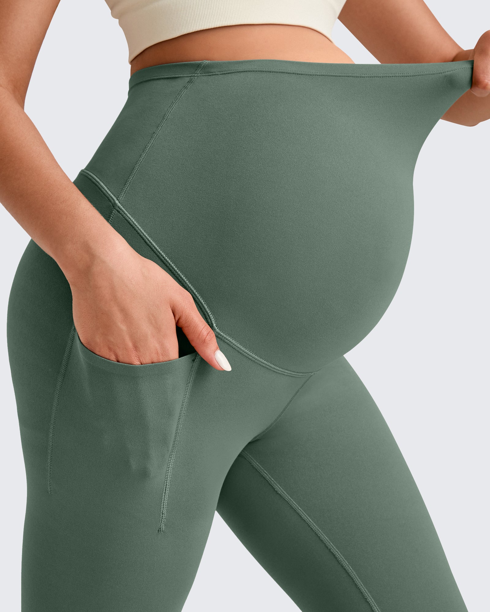 BareFeel Pregnancy Capri Leggings 21'' - G4Free