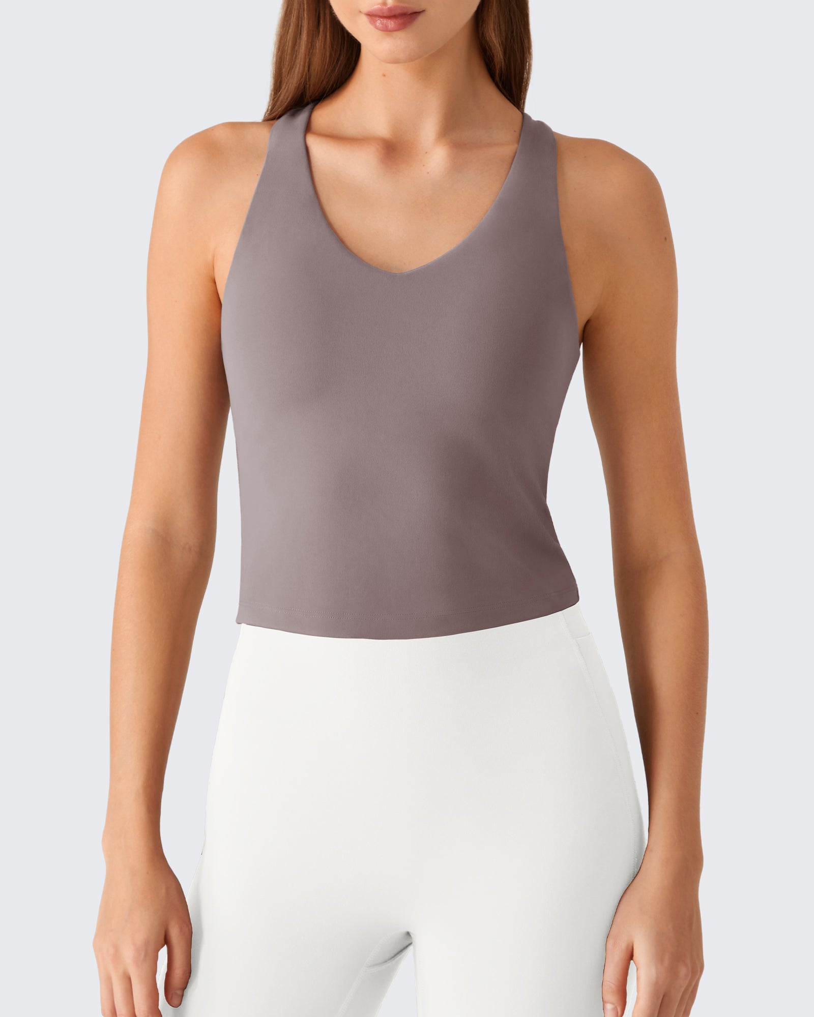 G4Free BareFeel Racerback Tank Top with Removable Padded Bra