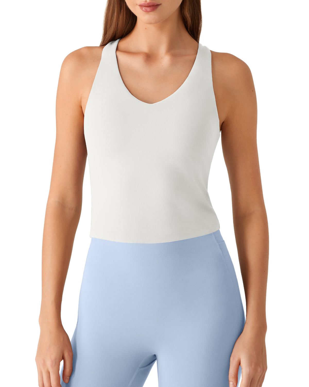 G4Free BareFeel Racerback Tank Top with Removable Padded Bra
