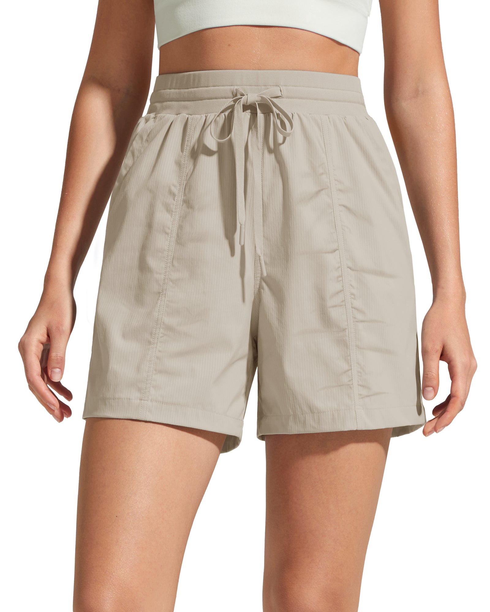 G4Free 4" High Waisted Casual Shorts with Pockets