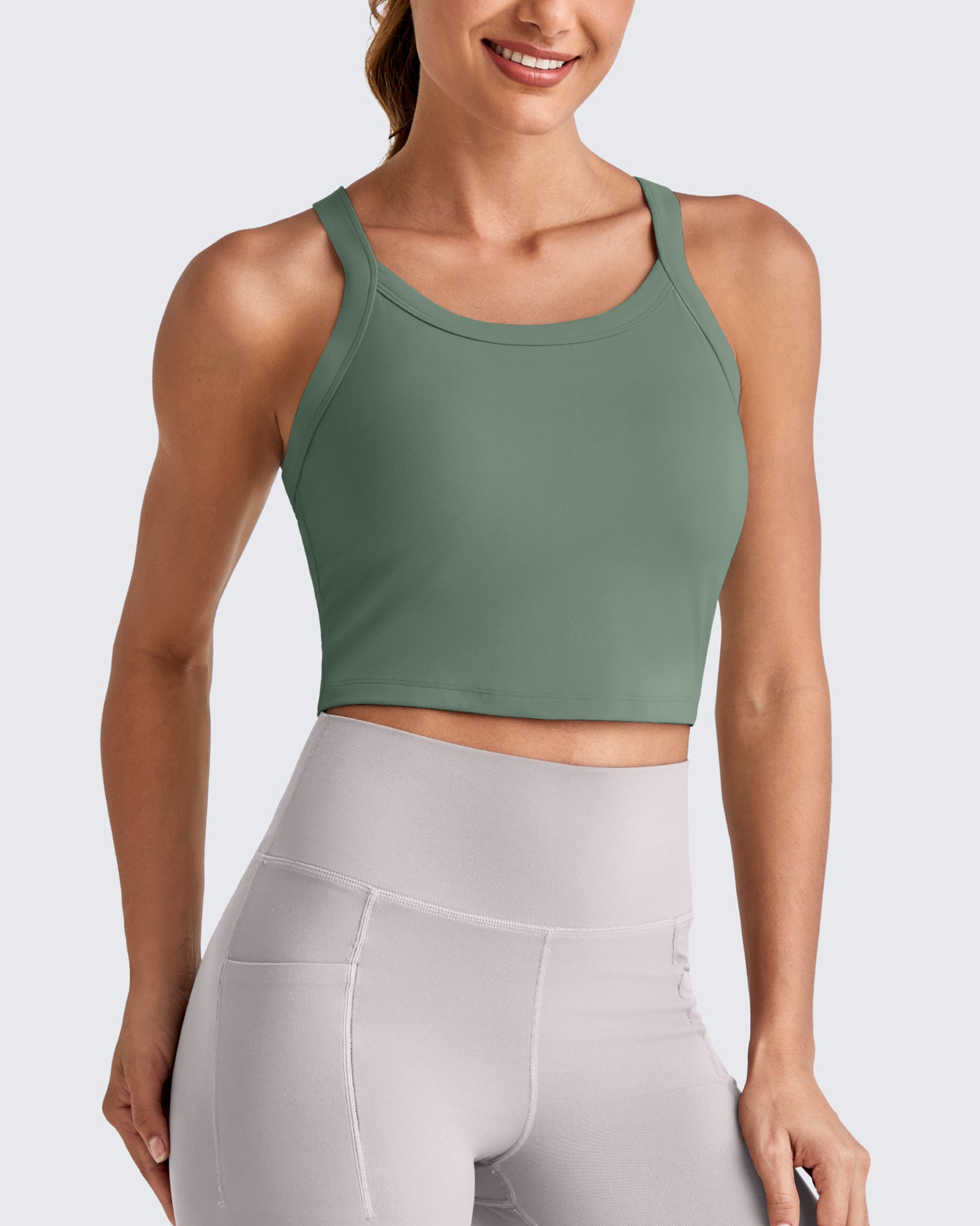 BareFeel Racerback Cropped Sports Bra - G4Free