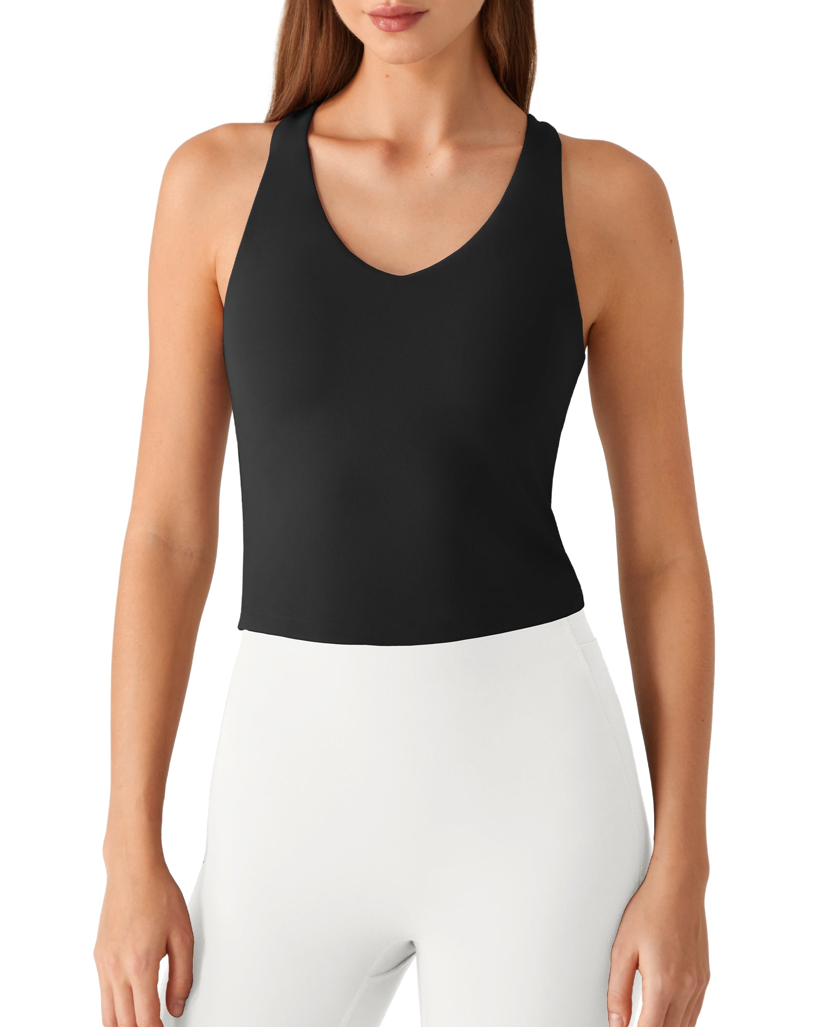 G4Free BareFeel Racerback Tank Top with Removable Padded Bra