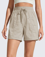 G4Free 4" High Waisted Casual Shorts with Pockets