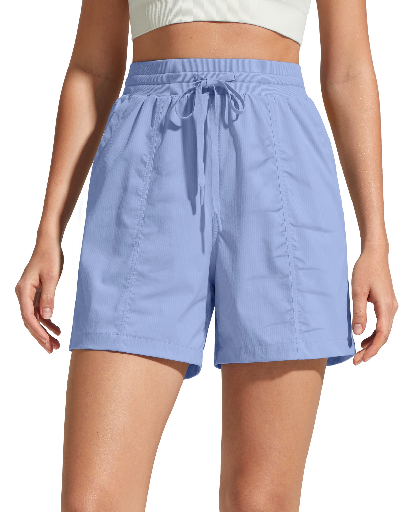 G4Free 4" High Waisted Casual Shorts with Pockets