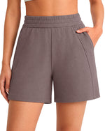G4Free Waffle Knit 4'' High Waisted Shorts with Pockets