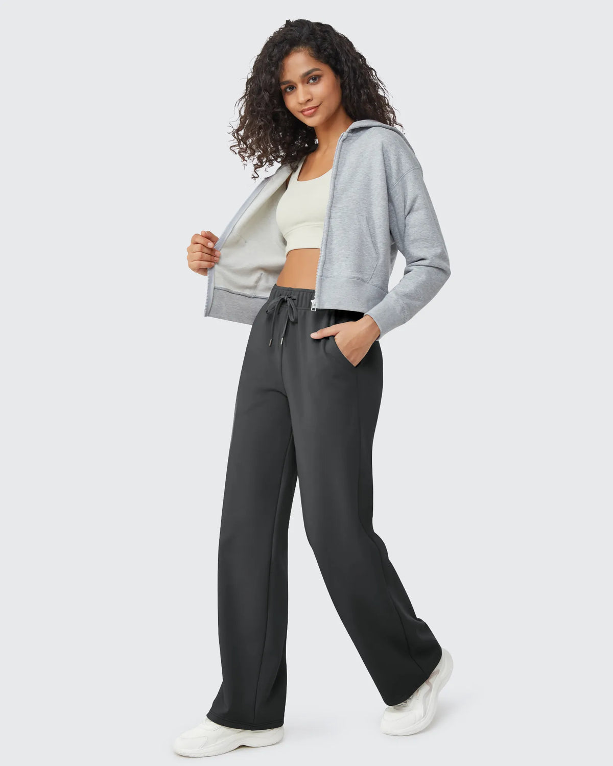 EverGoing Loose Fleece Lined Drawstring Casual Pants - G4Free