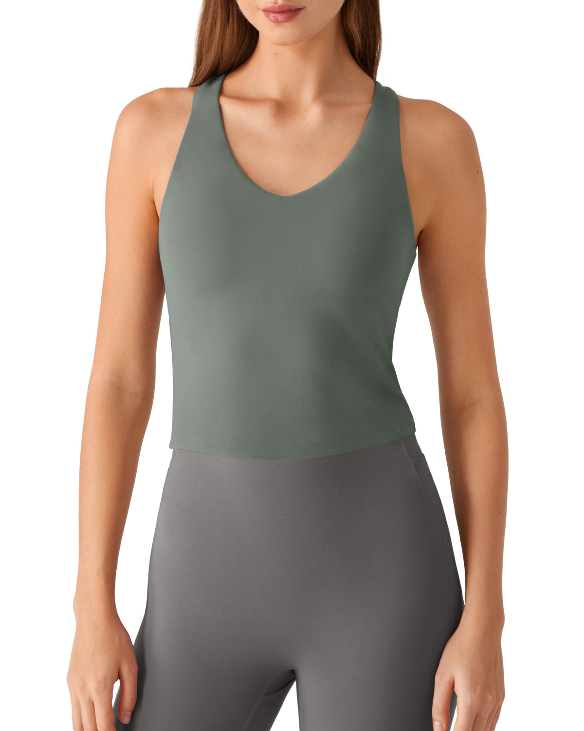 G4Free BareFeel Racerback Tank Top with Removable Padded Bra
