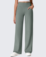 EverGoing Fleece Lined High-Waist Wide Leg Thermal Trousers - G4Free