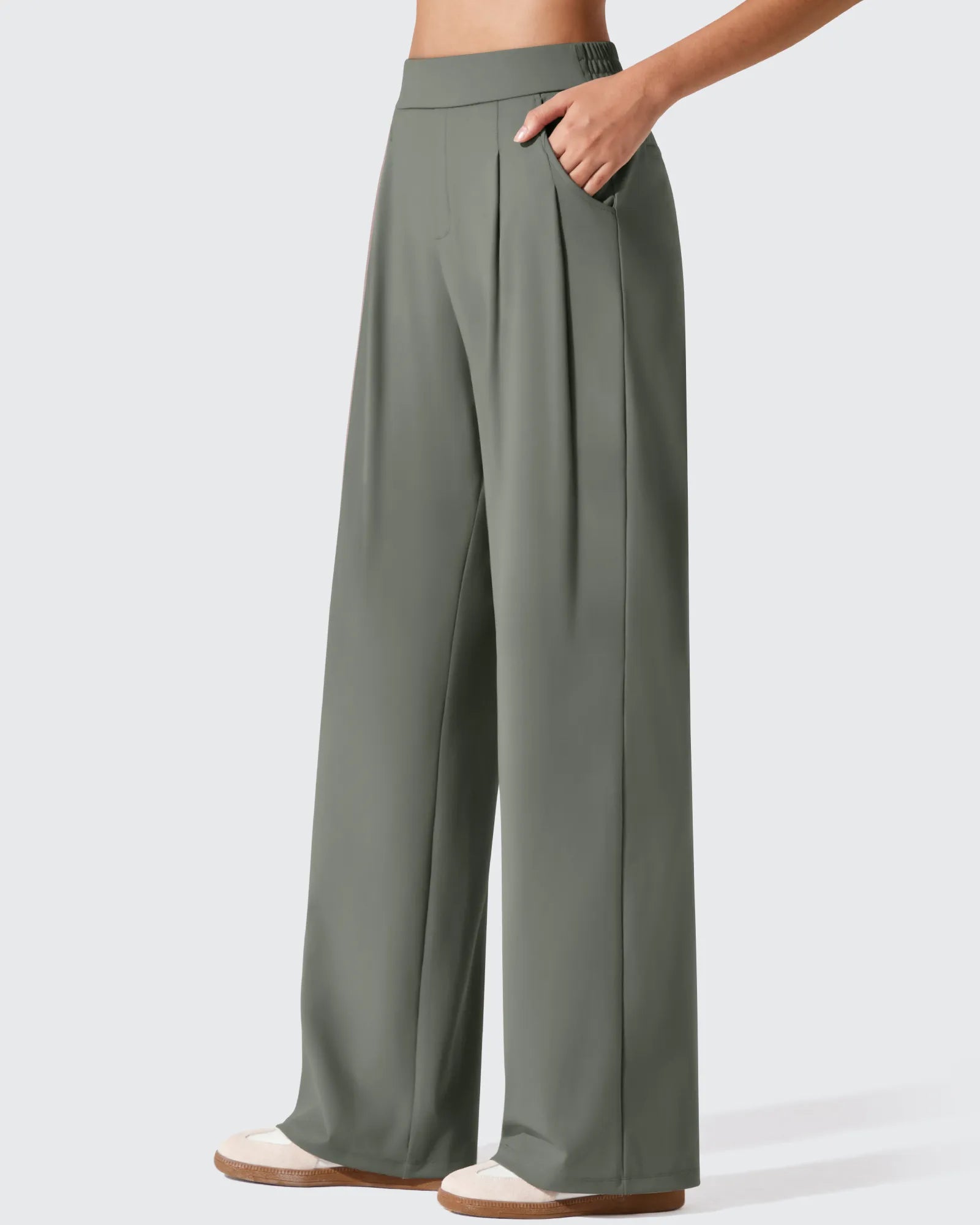 ShiftReady Two Front Pleated Wide Leg Dress Pants