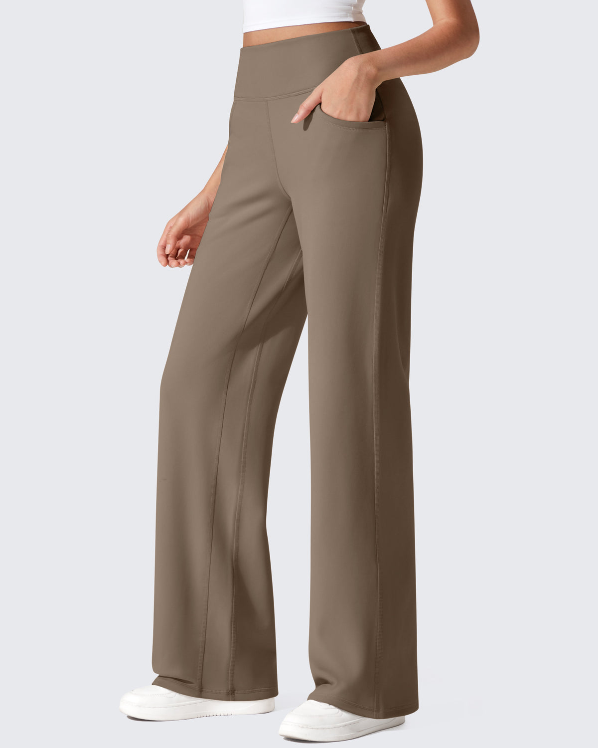 EverGoing Fleece Lined High-Waist Wide Leg Thermal Trousers - G4Free