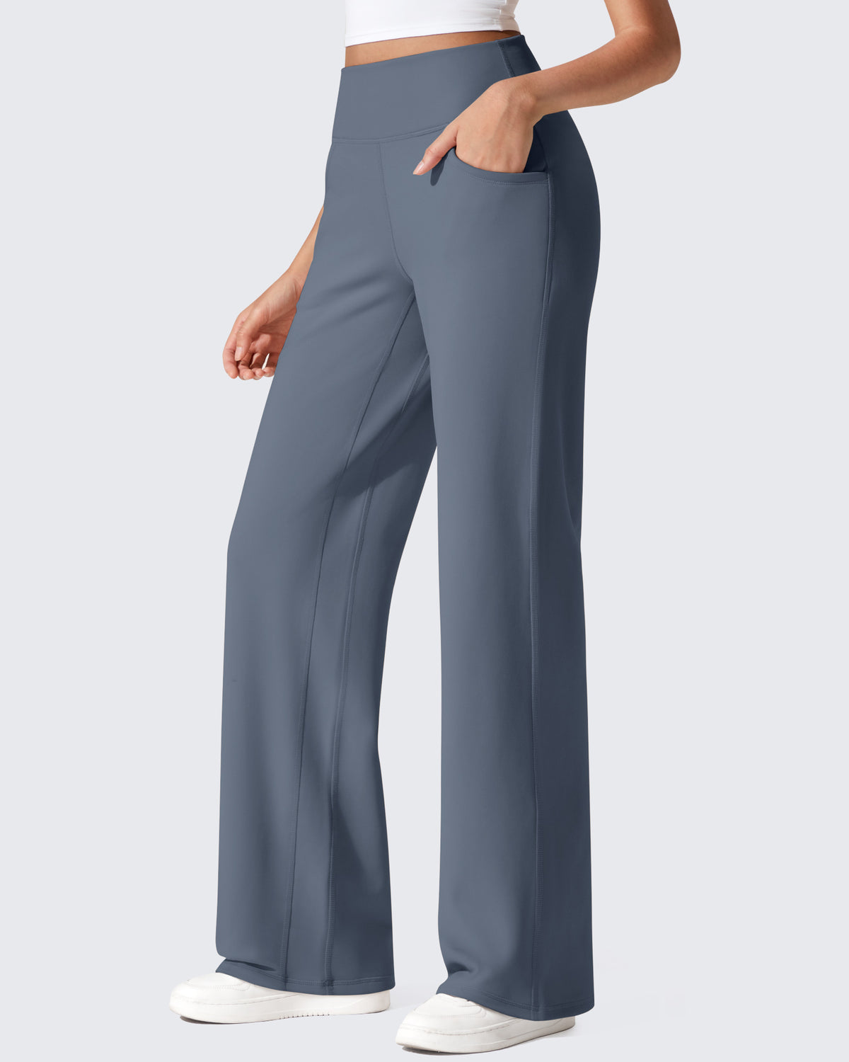 EverGoing Fleece Lined High-Waist Wide Leg Thermal Trousers - G4Free
