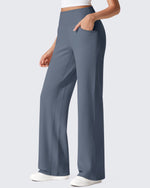 EverGoing Fleece Lined High-Waist Wide Leg Thermal Trousers - G4Free