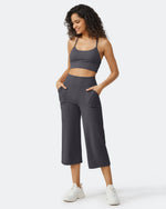 EverGoing Wide Leg High-Waist Casual Capri Pants - G4Free