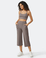 EverGoing Wide Leg High-Waist Casual Capri Pants - G4Free