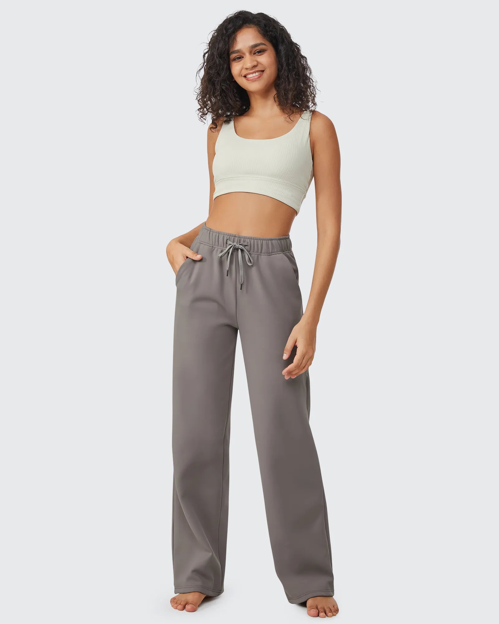 EverGoing Loose Fleece Lined Drawstring Casual Pants - G4Free