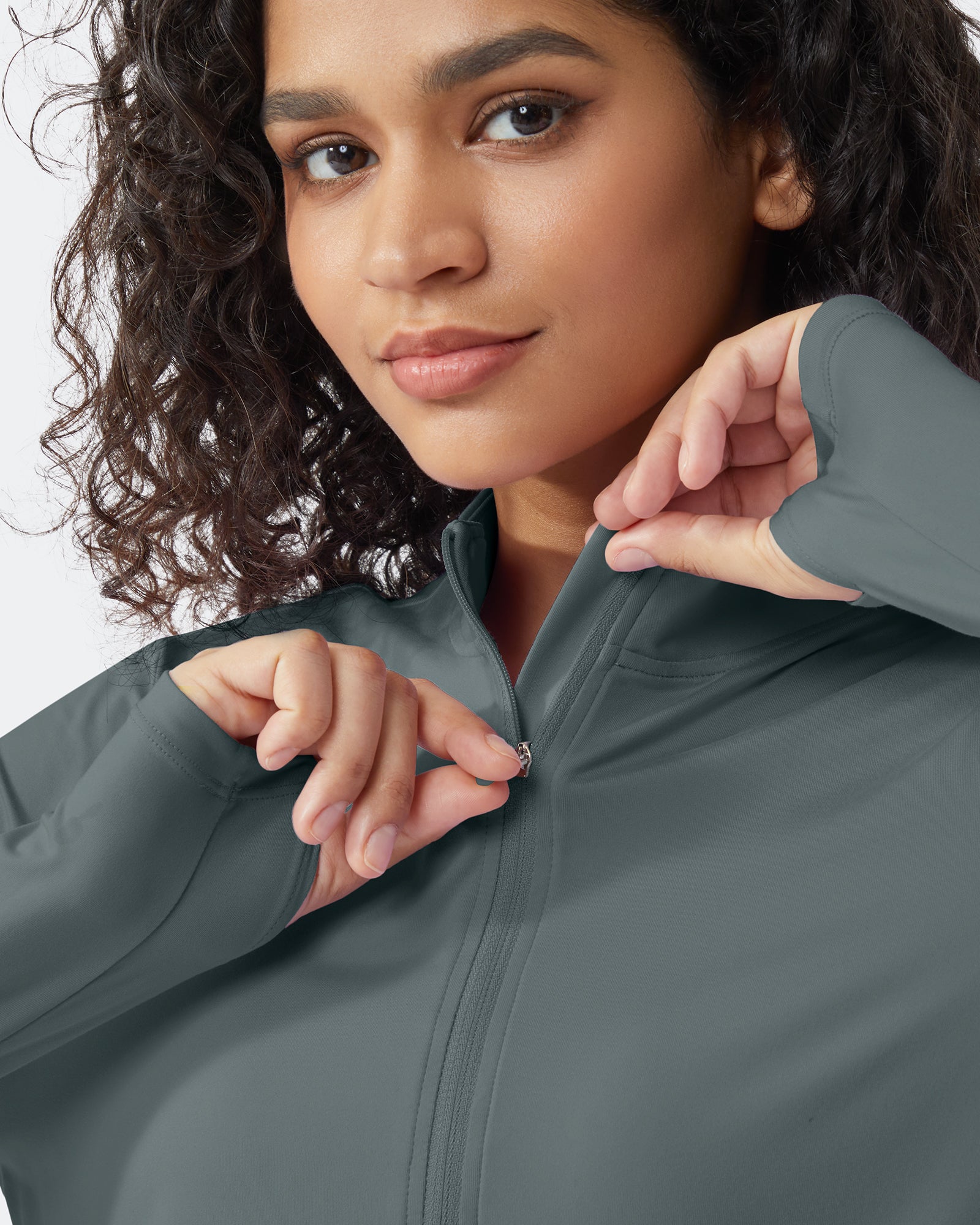 Quick Dry High Neck Sun Half Zip Tops - G4Free