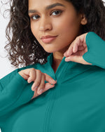 Quick Dry High Neck Sun Half Zip Workout Tops - G4Free