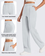 Smoofit Loose High-Rise Elastic Dressy Pants Tall - G4Free